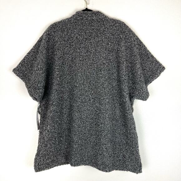 Liz Claiborne Women’s Short Sleeve Coat Wrap Charcoal XXL NWT *missing belt* - Picture 3 of 12